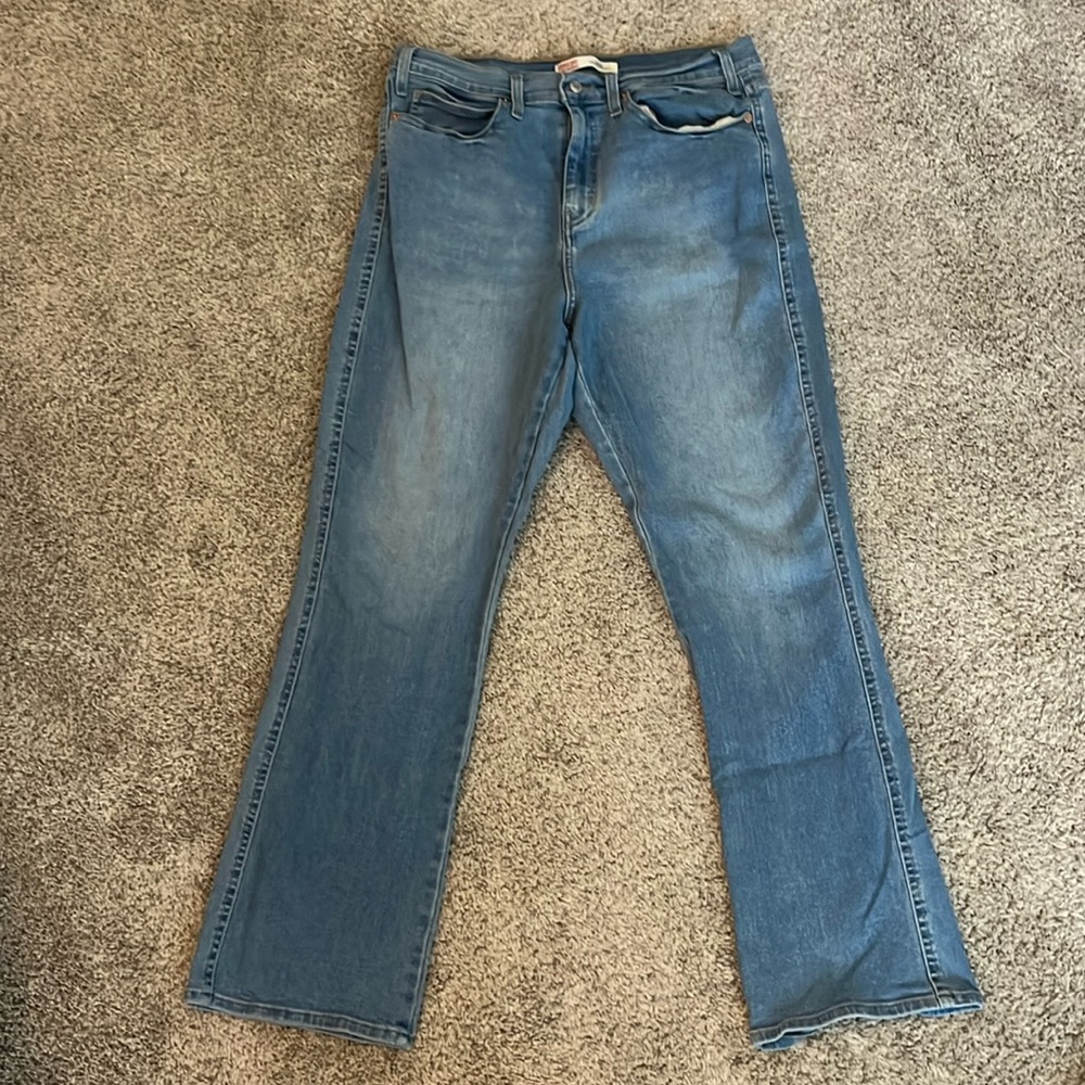 Levis high rise kick boot